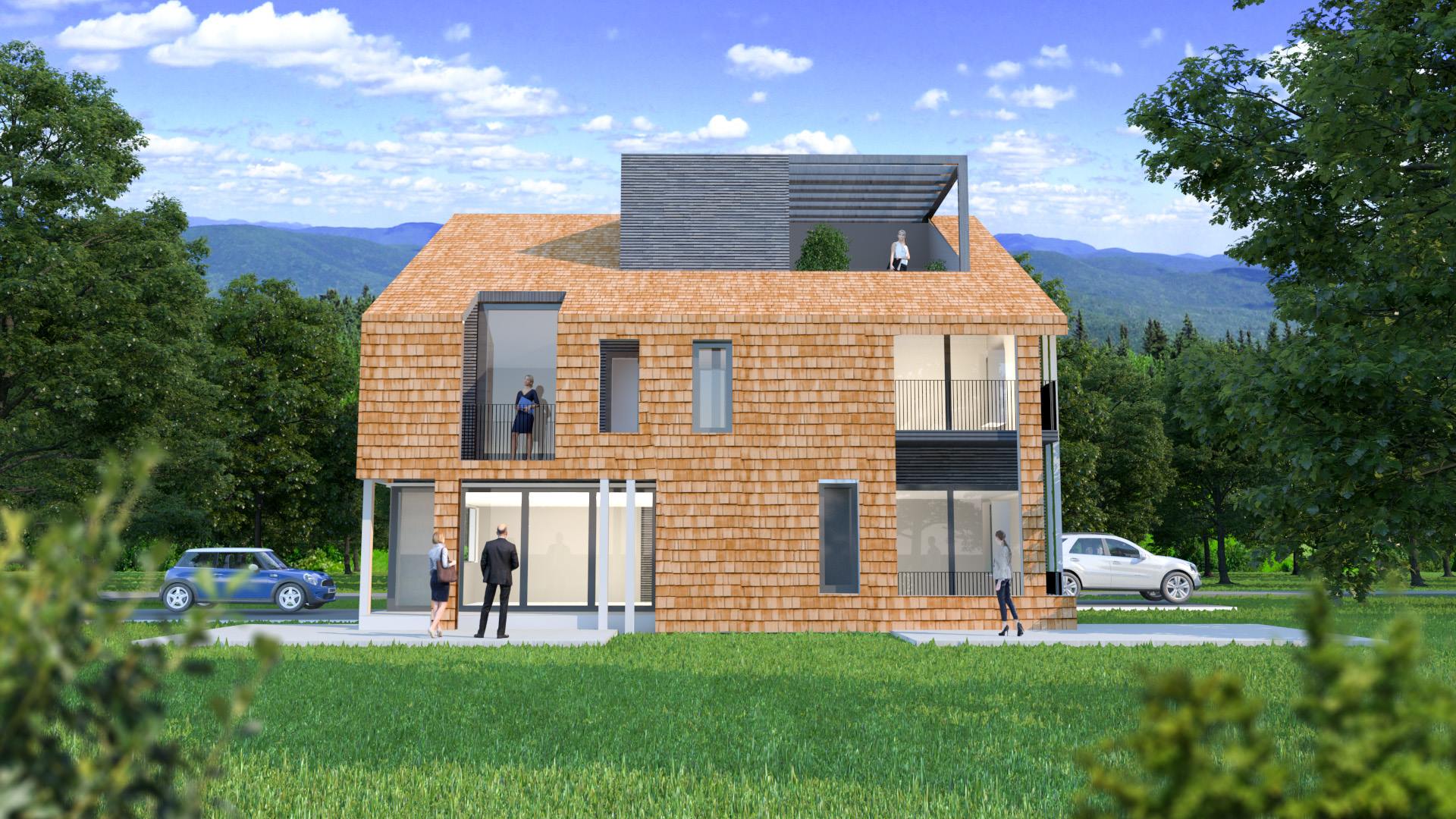 Project for a modern wooden house in Lika